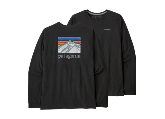 Ink Black / SM Patagonia Long Sleeve Line Logo Ridge Responsibili-Tee - Men's Patagonia Inc