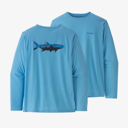 Load image into Gallery viewer, Fitz Roy Tarpon: Lago Blue / XXL Patagonia Long-Sleeved Capilene Cool Daily Fish Graphic Shirt - Men&#39;s PATAGONIA INC

