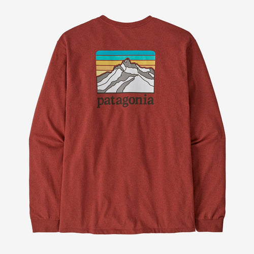 Burnished Red / SM Patagonia Longsleeve Line Logo Ridge Responsibili-Tee - Men's Patagonia Inc