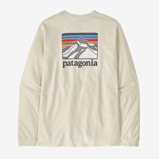 Birch White / SM Patagonia Longsleeve Line Logo Ridge Responsibili-Tee - Men's Patagonia Longsleeve Line Logo Ridge Responsibili-Tee - Men's Patagonia Inc