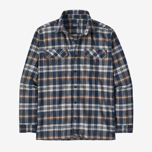 Load image into Gallery viewer, Fields: New Navy / MED Patagonia Longsleeve Organic Cotton Midweight Fjord Flannel Shirt - Men&#39;s Patagonia Inc

