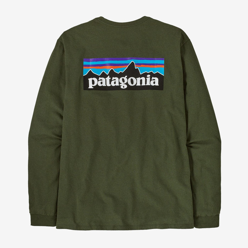 Load image into Gallery viewer, Torrey Pine Green / SM Patagonia Longsleeve P-6 Logo Responsibili-Tee - Men&#39;s Patagonia Longsleeve P-6 Logo Responsibili-Tee - Men&#39;s Patagonia Inc
