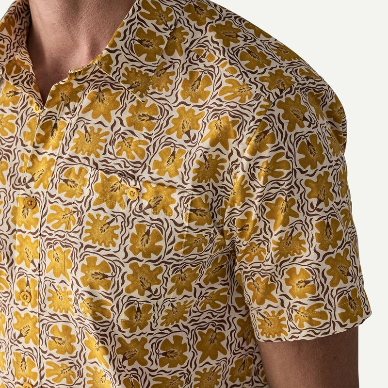 Load image into Gallery viewer, Patagonia Men's Go To Shirt in Future Flowers: Natural Patagonia Men's Go To Shirt in Future Flowers: Natural Patagonia
