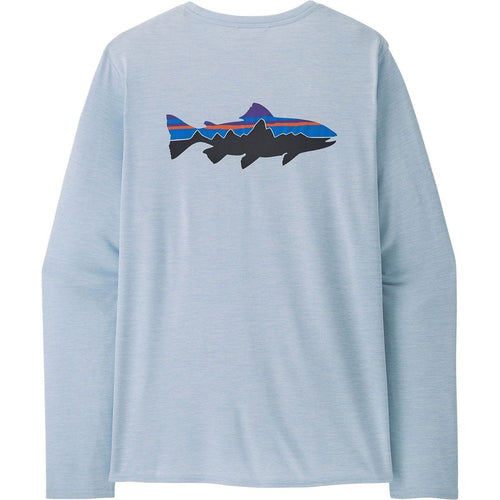 Fitz Roy Trout: Fleck Blue / SM Patagonia Men's Longsleeve Capilene Cool Daily Shirt Patagonia Men's Longsleeve Capilene Cool Daily Shirt Patagonia Inc