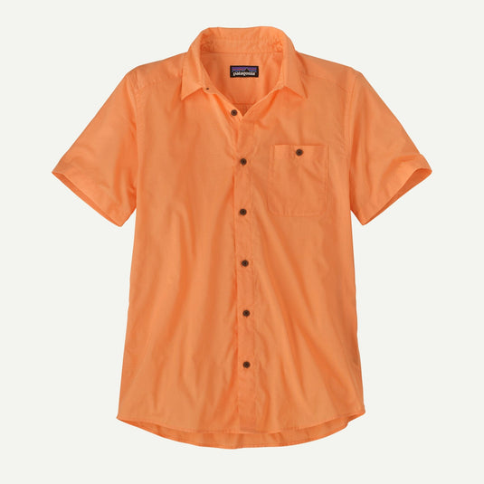 Heirloom Peach / MED Patagonia Men's Sunrise Stream Shortsleeve Shirt Patagonia Men's Sunrise Stream Shortsleeve Shirt Patagonia Inc