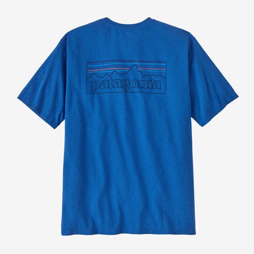 Load image into Gallery viewer, P-6 Outline: Vessel Blue / SM Patagonia P-6 Logo Responsibili-Tee - Men&#39;s Patagonia Inc
