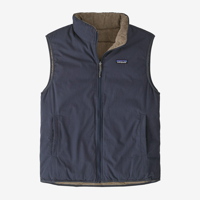 Load image into Gallery viewer, Smolder Blue / MED Patagonia Reversible Cotton Down Vest - Men&#39;s Patagonia Reversible Cotton Down Vest - Men&#39;s Patagonia Inc
