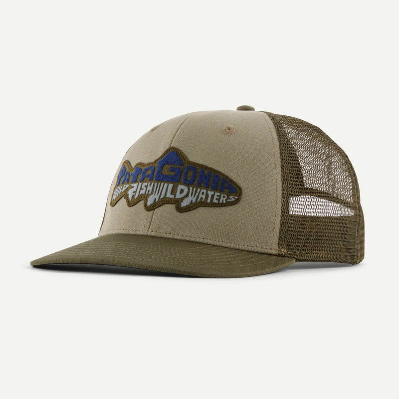 Load image into Gallery viewer, Wild Waterline: River Rock Green Patagonia Take A Stand Trucker Hat - Men&#39;s Patagonia Take A Stand Trucker Hat - Men&#39;s Patagonia Inc
