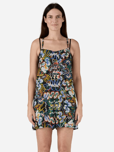 Load image into Gallery viewer, Patagonia Women&#39;s Tidal Threads Romper in Undersea Black Patagonia Women&#39;s Tidal Threads Romper in Undersea Black Patagonia Inc
