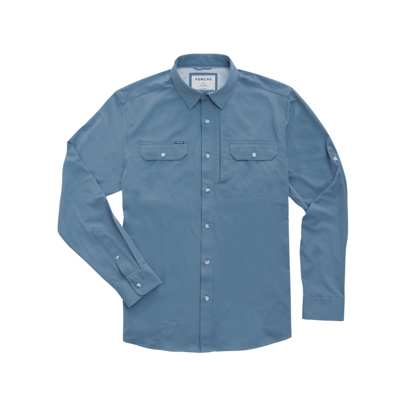Load image into Gallery viewer, Slate Blue / SM Poncho Men&#39;s The Bigeye Regular Poncho Men&#39;s The Bigeye Regular Poncho

