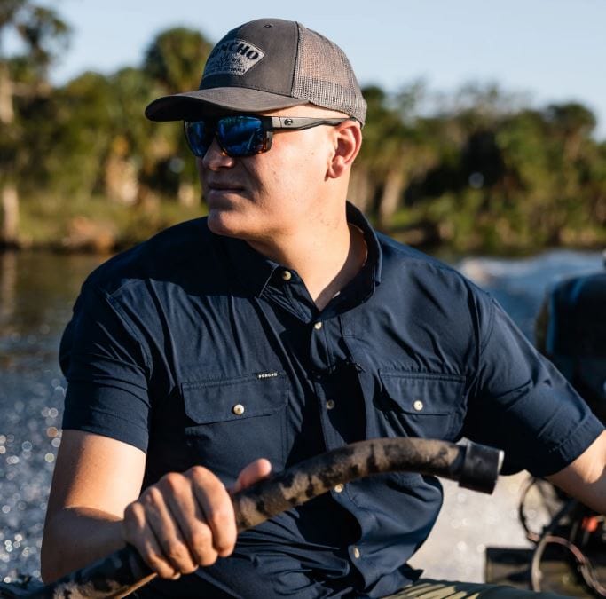 Load image into Gallery viewer, Poncho Men&#39;s The Captain Short Sleeve in Navy Poncho Men&#39;s The Captain Short Sleeve in Navy Poncho
