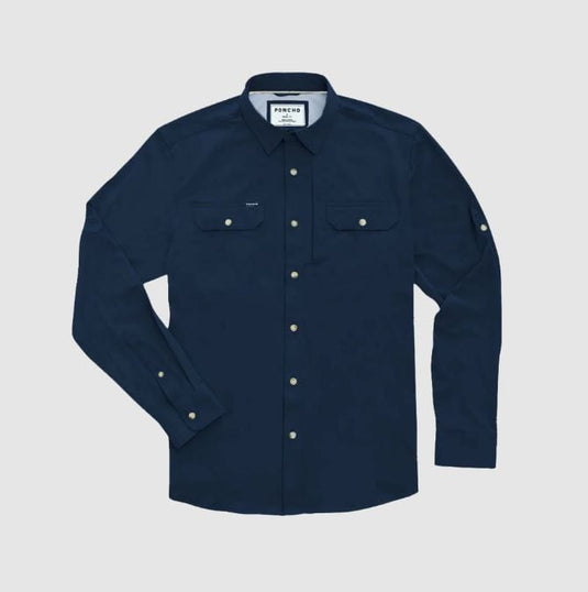 Navy / LRG Poncho Men's The Pilar in Navy Poncho Men's The Pilar in Navy Poncho