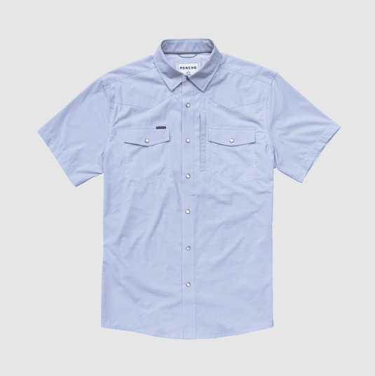 Blue / MED Poncho The Padre Shortsleeve Shirt - Regular Men's Poncho The Padre Shortsleeve Shirt - Regular Men's Poncho