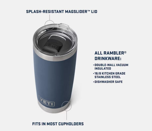 White Rambler 20 Oz Tumbler in White Rambler 20 Oz Tumbler in White Yeti Coolers