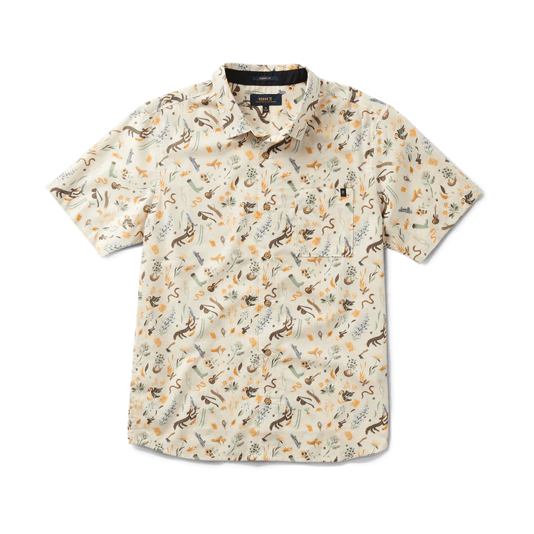 Load image into Gallery viewer, Bendik Almond Paste / SM Roark Journey Shortsleeve Woven Shirt - Men&#39;s Roark
