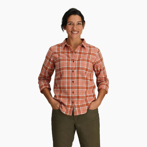 Baked Clay Tomales Pld / SM Royal Robbins Lieback Organic Cotton Flannel Long sleeve - Women's Royal Robbins Lieback Organic Cotton Flannel Long sleeve - Women's Royal Robbins