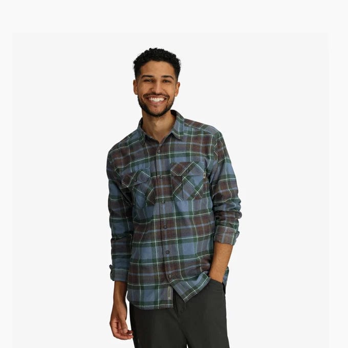 Load image into Gallery viewer, Collins Blue Sonoma Pld / MED Royal Robbins Lost Coast Flannel Plaid Long Sleeve - Men&#39;s Royal Robbins Lost Coast Flannel Plaid Long Sleeve - Men&#39;s Royal Robbins
