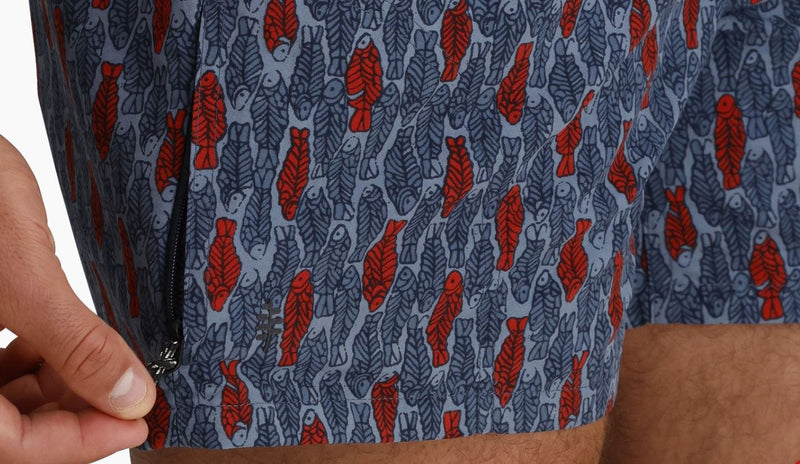 Load image into Gallery viewer, Royal Robbins Men&#39;s All In Short in Navy Fish Pt Royal Robbins Men&#39;s All In Short in Navy Fish Pt Royal Robbins
