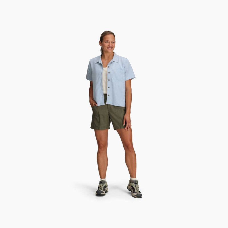 Load image into Gallery viewer, Royal Robbins Women's Desert Pucker S/S in Skyway Royal Robbins Women's Desert Pucker S/S in Skyway Royal Robbins

