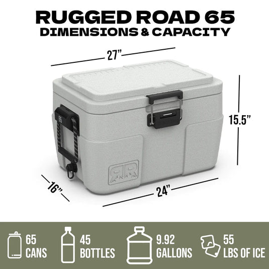 Forest Green Rugged Road 65L V2 Cooler in Forest Green Rugged Road