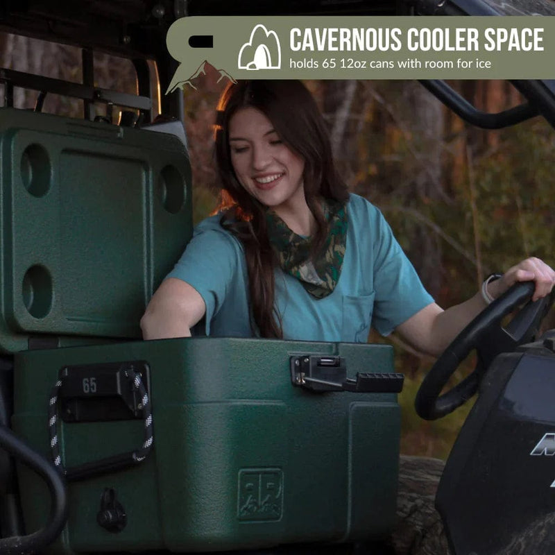 Load image into Gallery viewer, Forest Green Rugged Road 65L V2 Cooler in Forest Green Rugged Road
