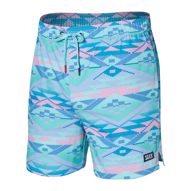 Load image into Gallery viewer, Geo Gradiant- Multi / SM Saxx Oh Buoy Stretch Volley 5&quot; Swim Shorts - Men&#39;s Saxx
