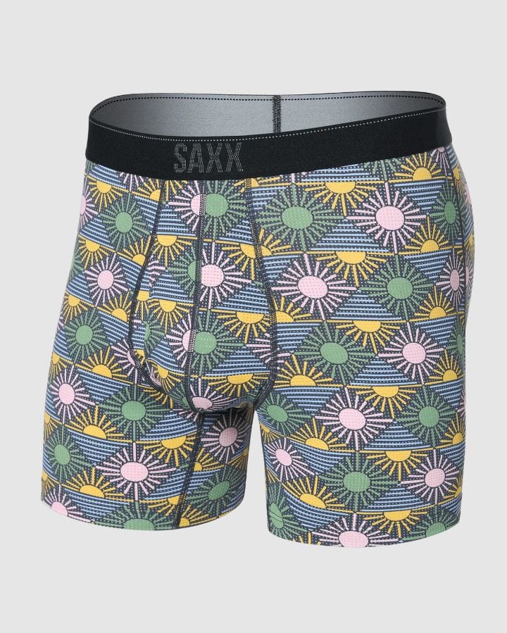 Load image into Gallery viewer, Rise And Shine-Ebony / SM Saxx Quest Boxer Briefs - Men&#39;s Saxx Quest Boxer Briefs - Men&#39;s Saxx
