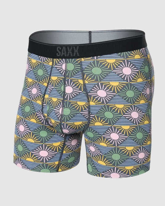 Rise And Shine-Ebony / SM Saxx Quest Boxer Briefs - Men's Saxx Quest Boxer Briefs - Men's Saxx