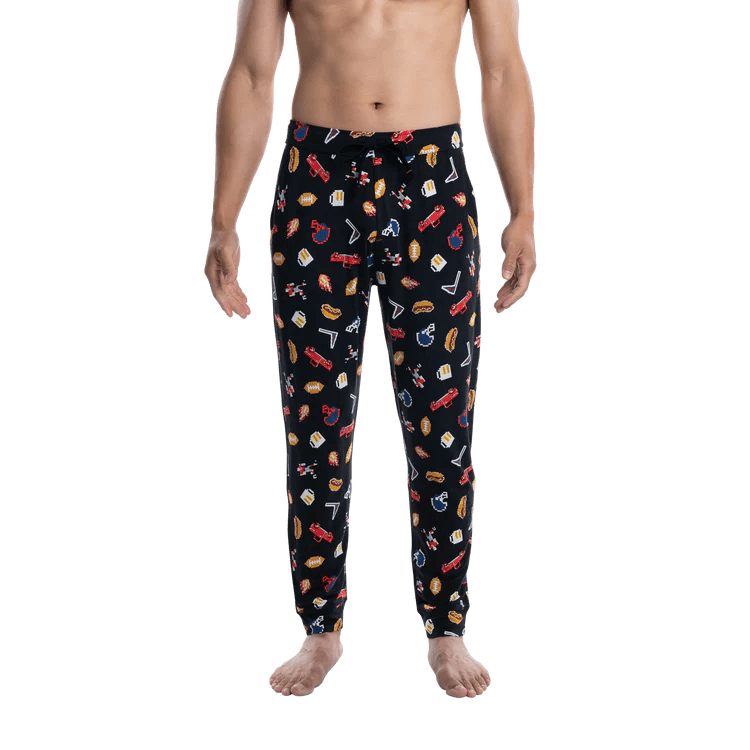 Load image into Gallery viewer, Football Gamer- Black / SM Saxx Snooze Pant - Men&#39;s Saxx
