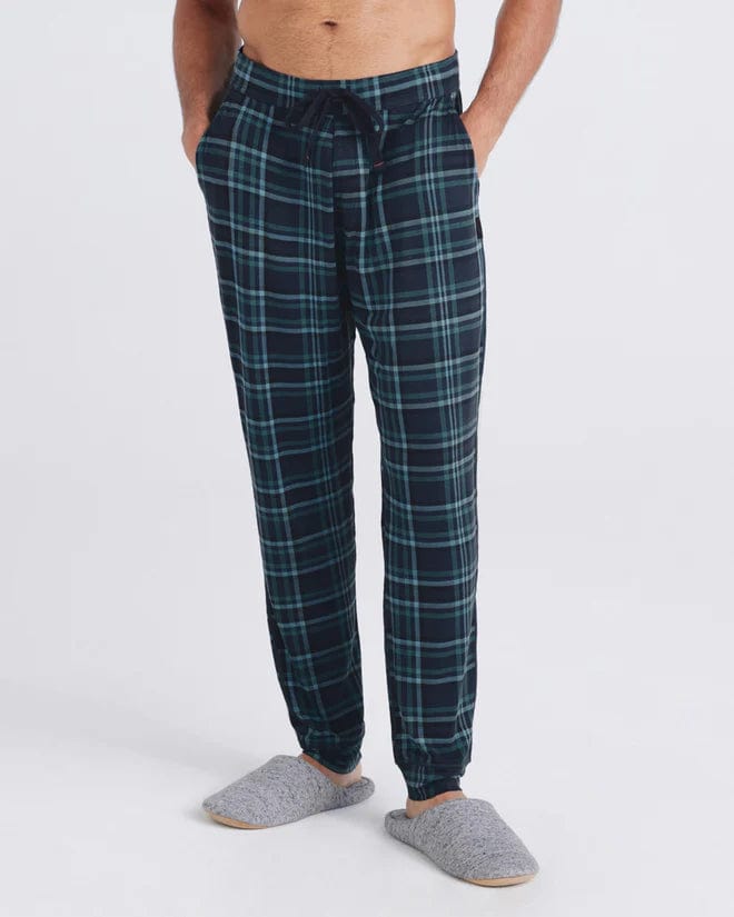 Load image into Gallery viewer, Flannel Plaid-Dark Denim / SM Saxx Snooze Pant - Men&#39;s Saxx Snooze Pant - Men&#39;s Saxx
