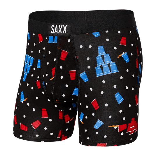 Black Beer Champs / MED Saxx Vibe Boxer Briefs - Men's SAXX