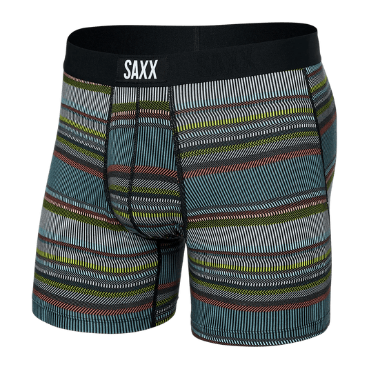 Hyperactive Stripe- Multi / MED Saxx Vibe Boxer Briefs - Men's Saxx
