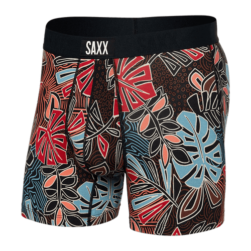 Desert Palms- Red Multi / MED Saxx Vibe Boxer Briefs - Men's Saxx