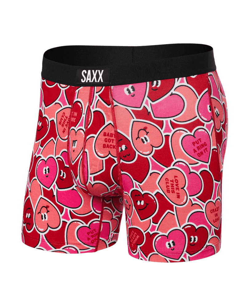 Load image into Gallery viewer, Whole Lotta Love-Red / SM Saxx Vibe Super Soft Boxer Briefs - Men&#39;s Saxx Vibe Super Soft Boxer Briefs - Men&#39;s Saxx
