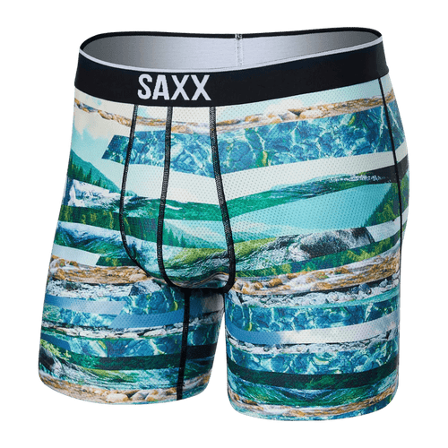 River Run Stripe- Multi / MED Saxx Volt Boxer Briefs - Men's SAXX
