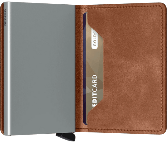 Secrid Slimwallet Vintage Cognac-Silver Secrid