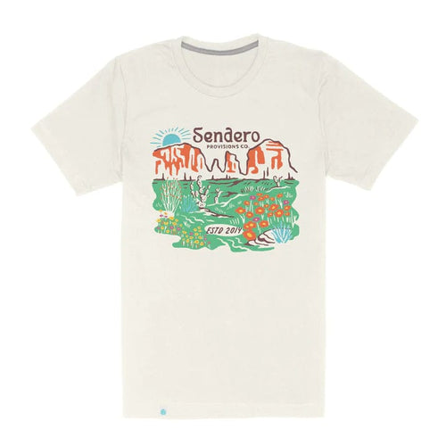 Vintage White / MED Sendero Desert Bloom T-shirt - Men's SENDERO