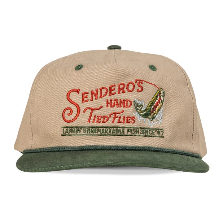 Load image into Gallery viewer, Khaki / Green Sendero Hand Tied Flies Hat Sendero
