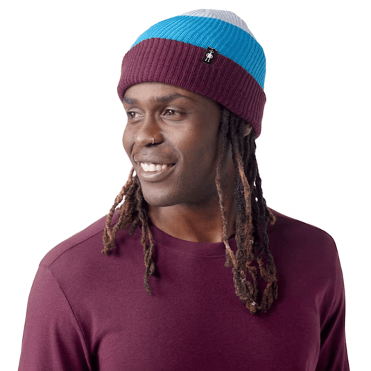 Eggplant Plaid Smartwool Cantar Colorblock Beanie Smartwool Corp