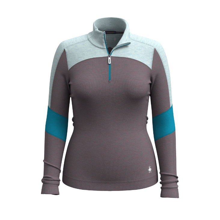 Load image into Gallery viewer, Smartwool Classic Thermal Merino Base Layer Colorblock 1/4 Zip - Women&#39;s Smartwool Corp
