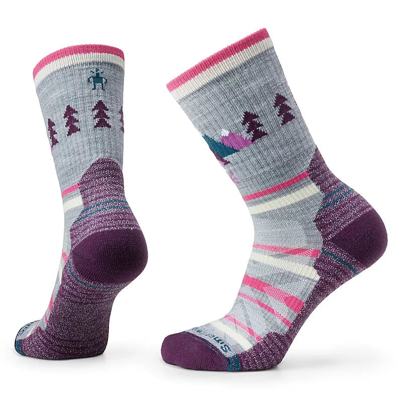 Load image into Gallery viewer, Light Gray / MED Smartwool Hike Light Cushion Under The Stars Crew Socks - Women&#39;s Smartwool Corp
