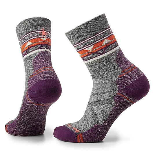 Ash-Charcoal / MED Smartwool Hike Light Cushion Zig Zag Valley Mid Crew Socks - Women's Smartwool Corp