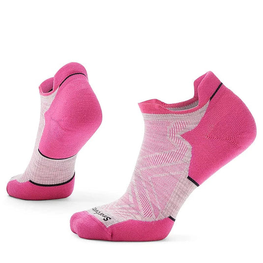 Ash-Power Pink / MED Smartwool Run Targeted Cushion Low Ankle Socks - Women's Smartwool Corp