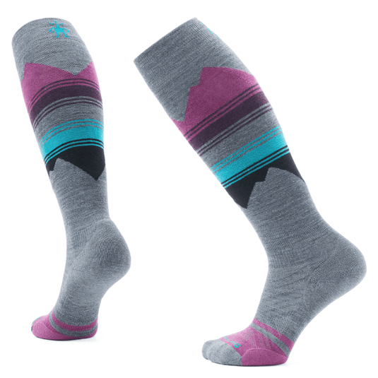 Pewter Blue / SM Smartwool Ski Pattern Over the Calf Targeted Cushion - Women's Smartwool Ski Pattern Over the Calf Targeted Cushion - Women's Smartwool Corp