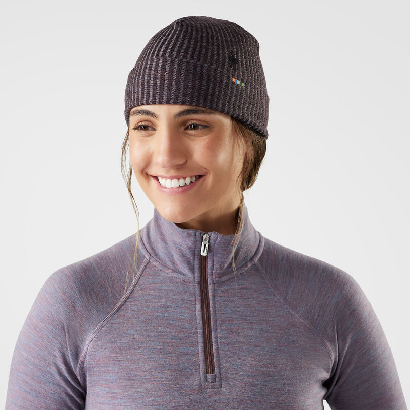 Load image into Gallery viewer, Mink-Chalk Violet Heather Smartwool Unisex Thermal Merino Rib Beanie in Mink-Chalk Violet Heather Smartwool Unisex Thermal Merino Rib Beanie in Mink-Chalk Violet Heather Smartwool Corp
