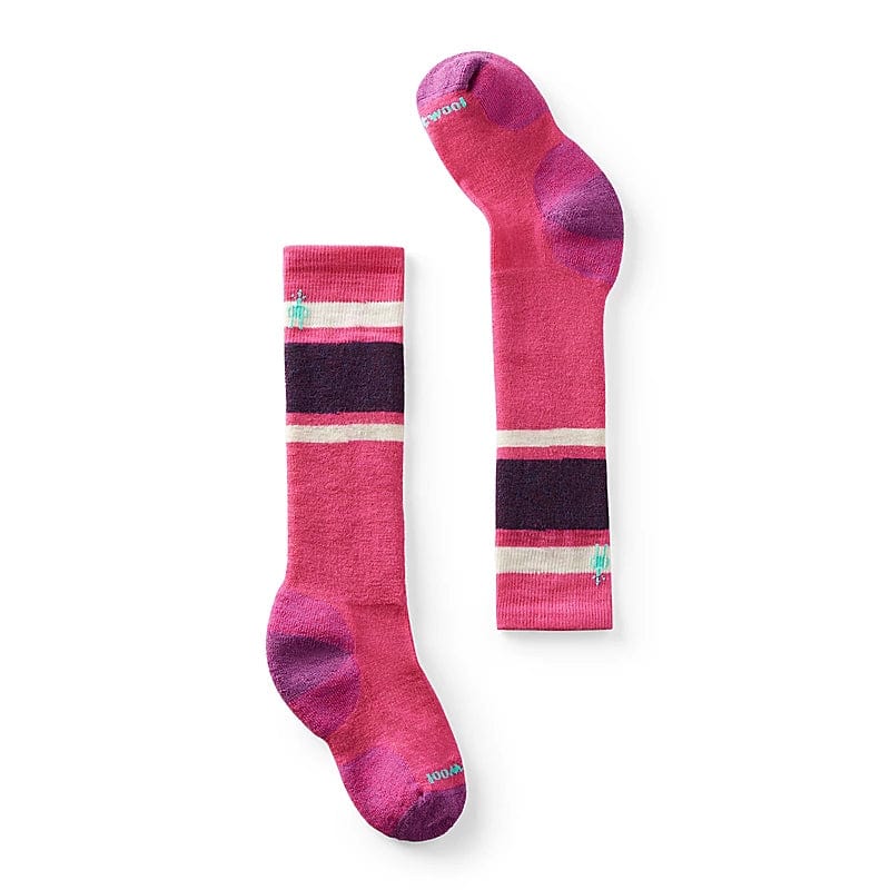 Load image into Gallery viewer, Power Pink / XS Smartwool Wintersport Full Cushion Stripe Over The Calf Socks - Kids&#39; Smartwool Corp
