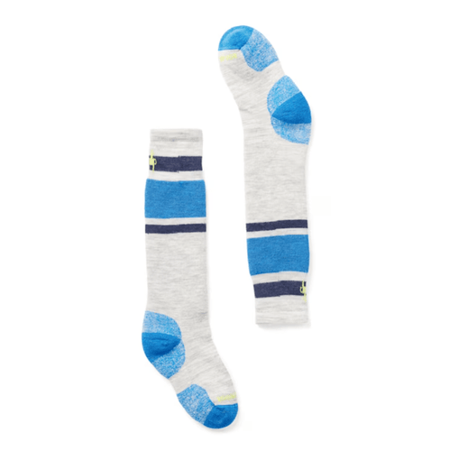 Laguna Blue / XS Smartwool Wintersport Full Cushion Stripe Over The Calf Socks - Kids' Smartwool Corp