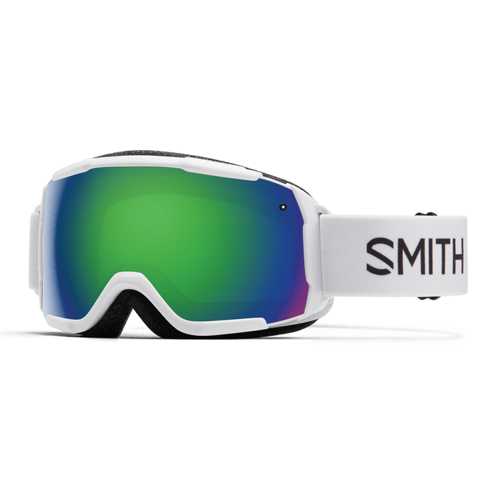 Load image into Gallery viewer, White + Green Sol-X Mirror Lens / Youth Fit Medium Smith Grom Goggles - Kids&#39; Smith Grom Goggles - Kids&#39; Smith Sport Optics
