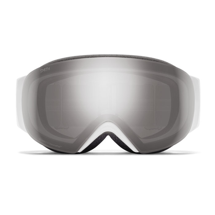 Load image into Gallery viewer, White Chunky Knit + ChromaPop™ Sun Platinum Mirror Lens / Women&#39;s Medium Fit Smith I/O Mag S Goggles - Women&#39;s Smith I/O Mag S Goggles - Women&#39;s Smith Sport Optics
