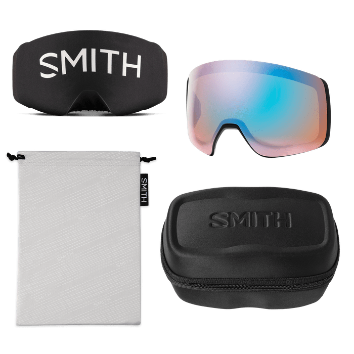 Load image into Gallery viewer, Black + ChromaPop™ Everyday Blue Mirror / Medium fit Smith Optics 4D Mag Goggles Smith Sport Optics
